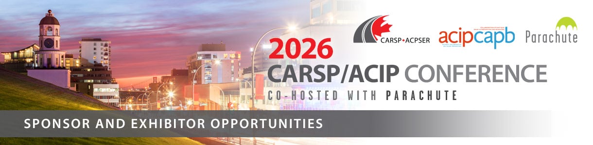 Banner for the conference's sponsor and exhibitor opportunities with an image of the Halifax Citadel in the background