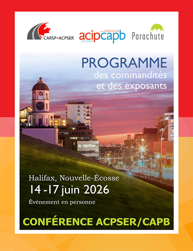 Image du programme des commandités et des exposants de la conférence ACPSER/CAPB 2026